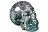 Purple/GreenBanded Fluorite Crystal Skull #382157-1